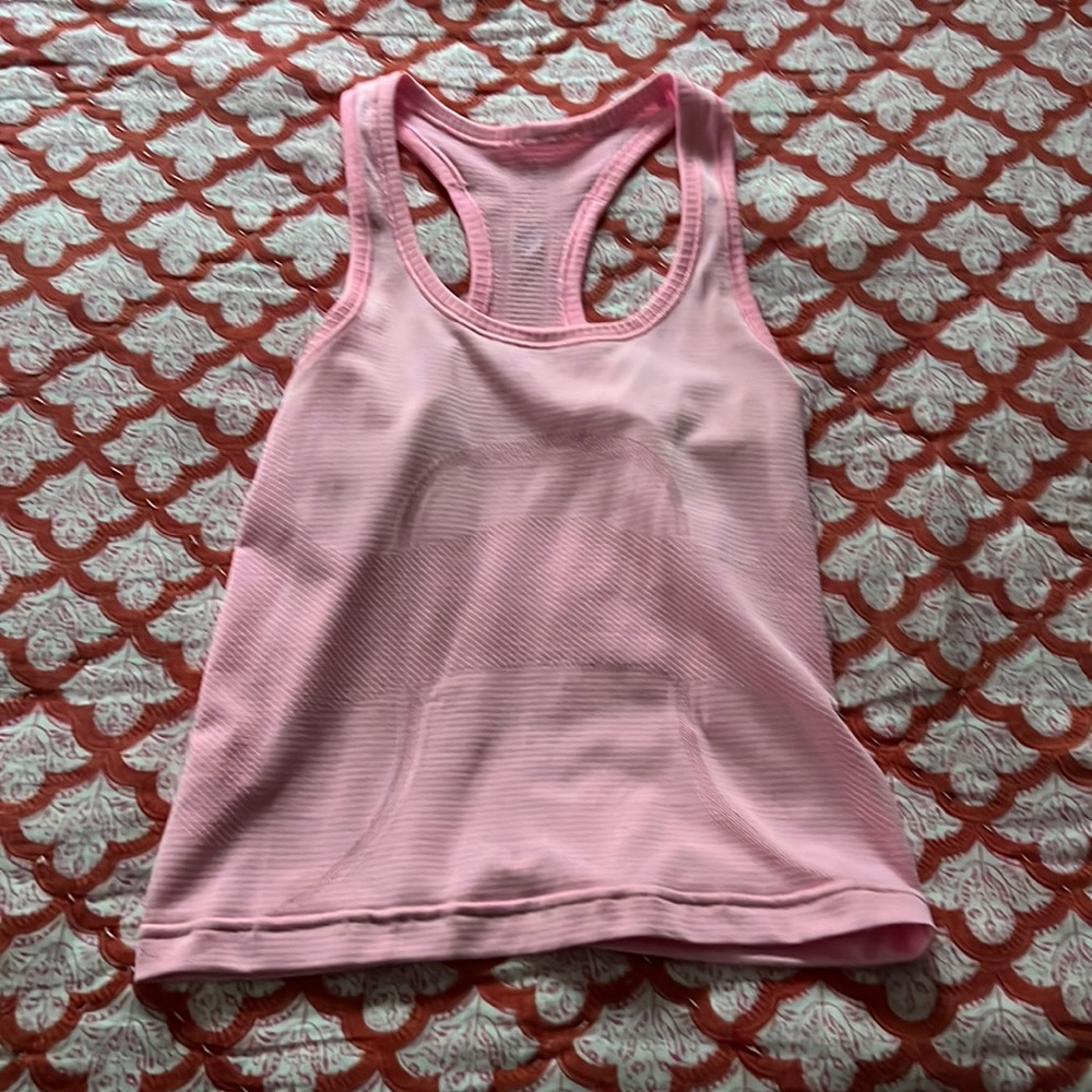 Pink lululemon tank top